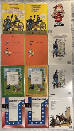 Tolv blandade album: Blårockarna, Blueberry, Johan/Pellevin, Buddy Longway m.fl.