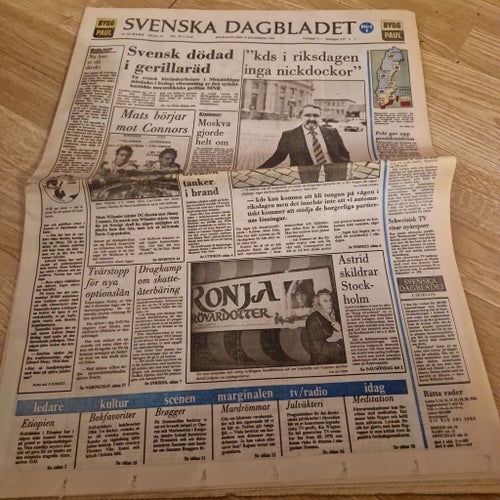 Svenska Dagbladet 16 December 1984