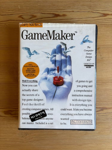 Garry Kitchen's GameMaker för Commodore 64 kassettband - 1985 - retro hemdator