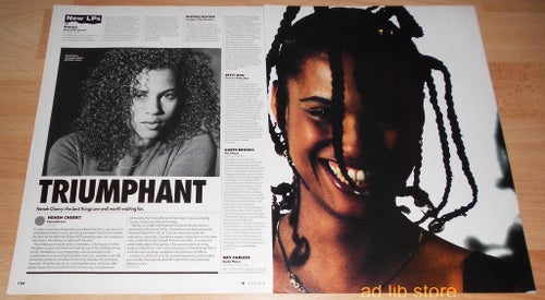 NENEH CHERRY - HOMEBREW REVIEW AND PICTURE, TIDNINGSARTIKELKLIPP 1992