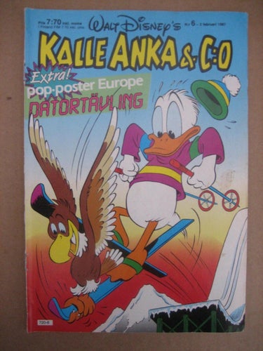 Kalle Anka & C:O Nr:6-1987 (Posters på Europe)