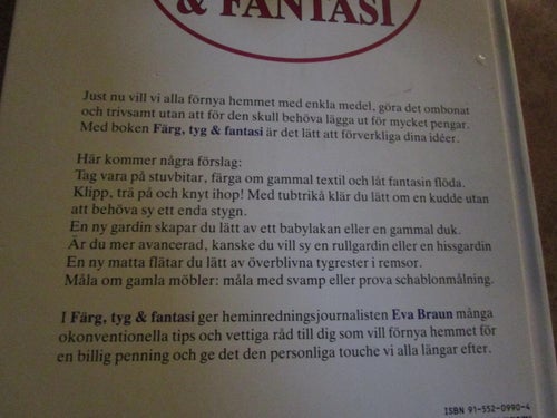 NYTT HEMMA MED FÄRG,TYG & FANTASI - EVA BRAUN - BOK
