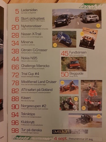 4 Wheel Drive 7-8 2007: Nissan X-Trail, Citroën C-Crosser, Ranger Rover 1971-95