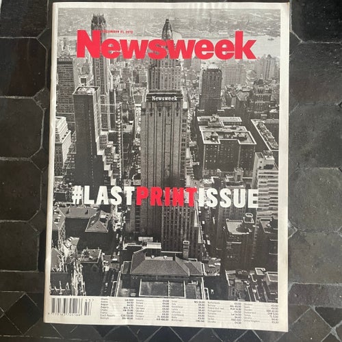 LAST ISSUE av Newsweek från 31/12 2012