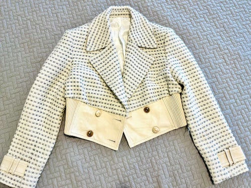 Vintage tweed with leather jacket from Catherine McNeil