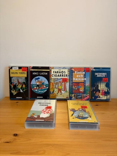 Tintins Äventyr VHS - 7 filmer