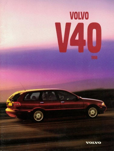 Broschyr Volvo V40 -98? , + tillbehör, svensk text