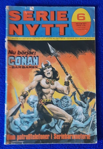 Conan Barbaren - Serie Nytt Nr.6 (1971) *OBS TRASIG*