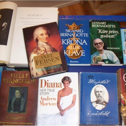 Kungligt, Gustav V, Oscar II, Diana, Margrete, Sigvard Bernadotte mm