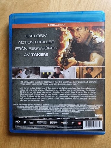 THE GUNMAN - SEAN PENN (BLU RAY- SVENSK TEXT)