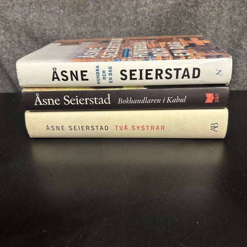 3 böcker av Åsne Seierstad - Två systrar, Bokhandlaren i Kabul, Hundr - Bokpaket