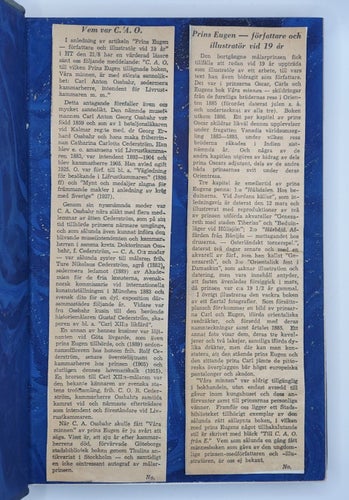 Våra Minnen – signerad av Prins Eugen 1924, dedikation till Erik Lidforss