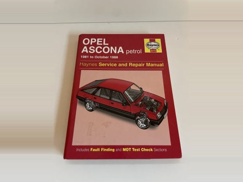Haynes Opel Ascona petrol 1981-1988 Service Repair Manual 3215