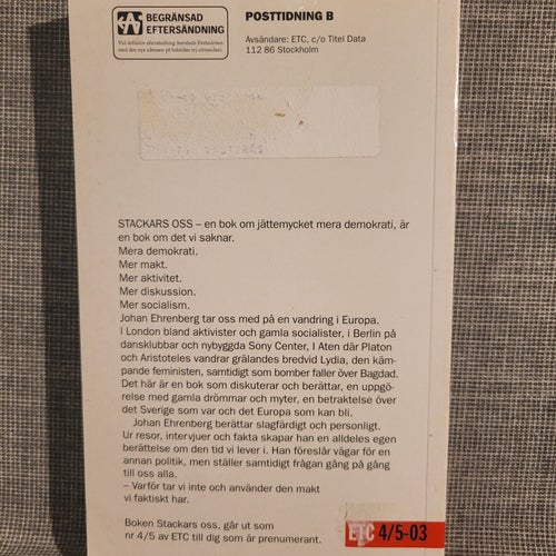 Stackars oss! Johan Ehrenberg, 2003