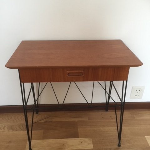 Vintage Nattduksbord i Teak/String - 50/60-tal
