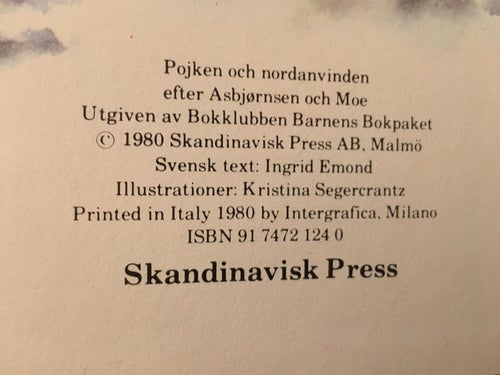 Pojken och nordanvinden - Bokklubben Barnens bokpaket