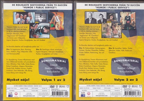DVD / 40 Års Humor I Public Service / 4-disc / 8h 48min / Fint skick