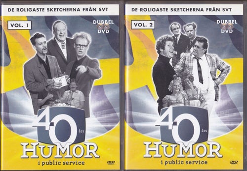 DVD / 40 Års Humor I Public Service / 4-disc / 8h 48min / Fint skick