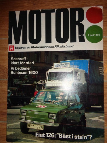 Motor nr12 1975 Fiat 126, Sunbeam 1600, Scanraff vid Brofjorden -Lysekil ,