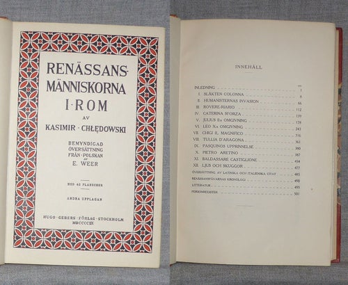 Kasimir Chledowski - Renässansmänniskorna i Rom. Illustrerad