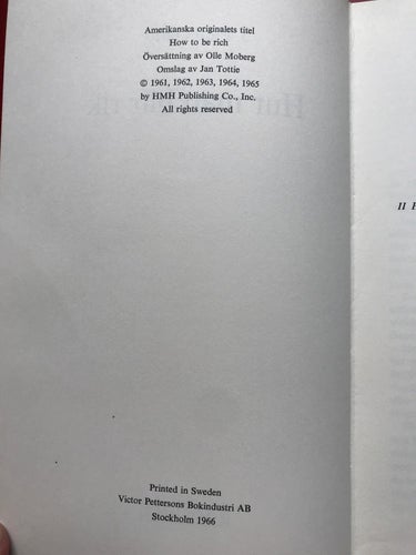 HUR MAN BLIR RIK J. Paul Getty 1966