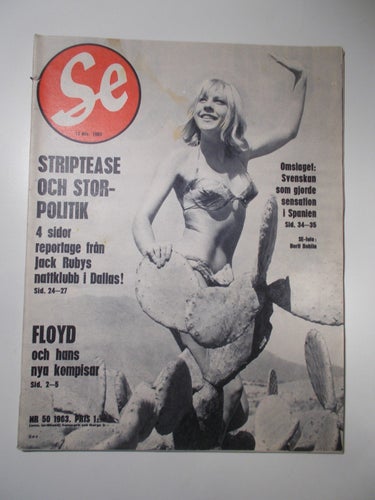 SE Nr 50 1963 Jack Ruby's striptease klubb Maj-Won Nilsson Flygplan