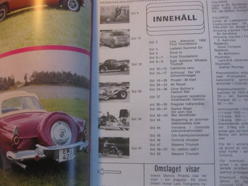 COLOROD Nr 1 1974 Ford 1939 Thunderbird 1955 Choppers
