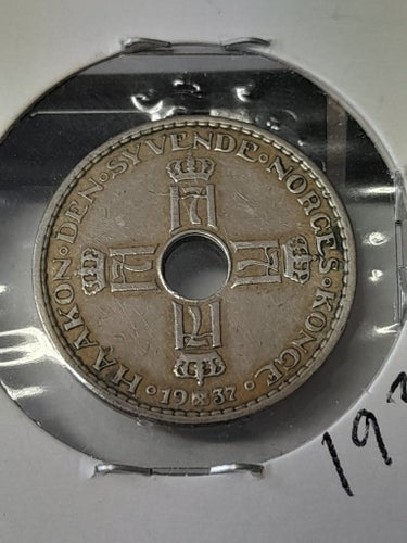 Norsk 1 Krone från 1937