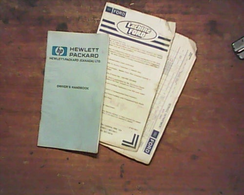 Ford Canada 1989 servicehäfte, Hewlett Packard instruktionsbok.