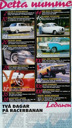 Bilsport nr 20 1998: Guide Ford USA 50-tal, Chevy Nova 1962, Saab 96 Sport