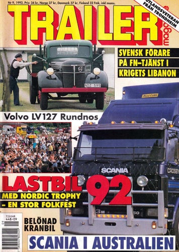 Trailer 1992-9 Söderhamn LBC.Ljungby Oljecenter.Volvo LV127