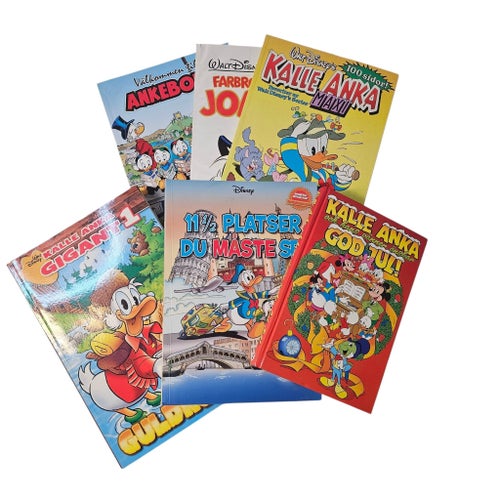 Kalle Anka & Disney böcker 6 st samling