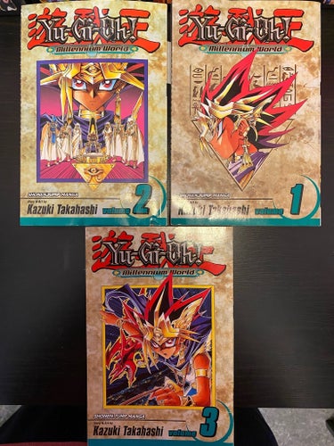 Yu-Gi-Oh Millennium World Manga Vol 1-3 English Viz Set
