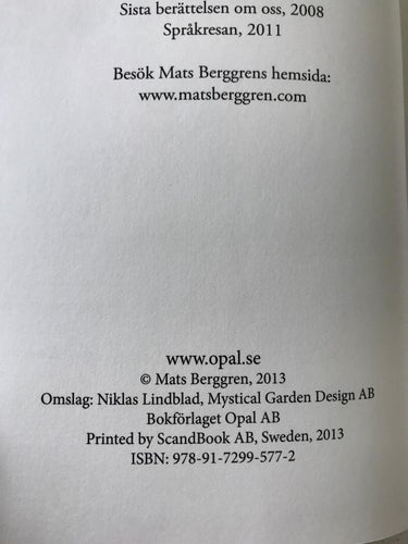 JAG LJUGER BARA PÅ FREDAGAR Mats Berggren 2013