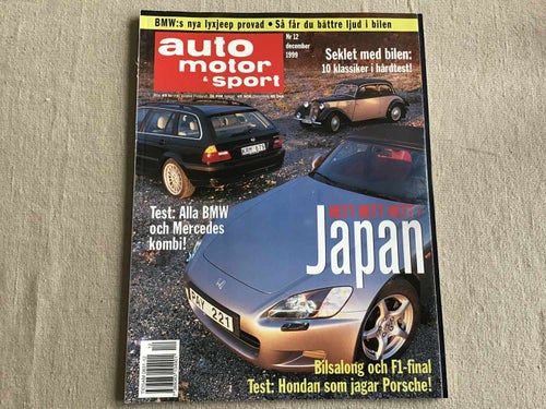 AUTO MOTOR & SPORT NR 12 1999 FORD MUSTANG,WILLYS JEEP,SAAB 99,MERCEDES E 270,