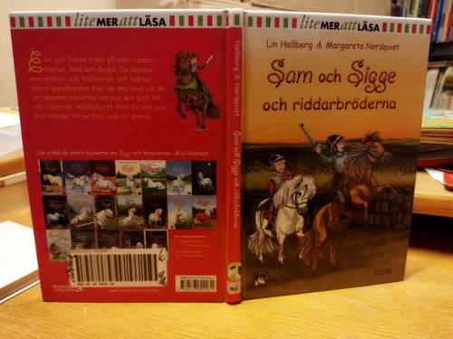Sam och Sigge och riddarbröderna - Lin Hallberg. bok, Very Fine plus, BM
