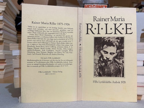 Rainer Maria Rilke FIB:s lyrikklubbs årsbok 1978, bok, Very Fine plus