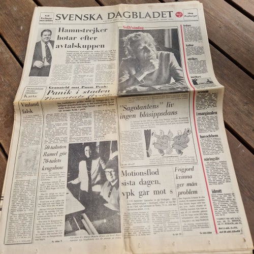 Svenska Dagbladet tidning från 1974