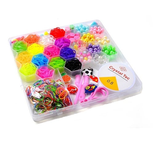 Loom Bands Kit - 1000st och massor med beads och tillbehör.
