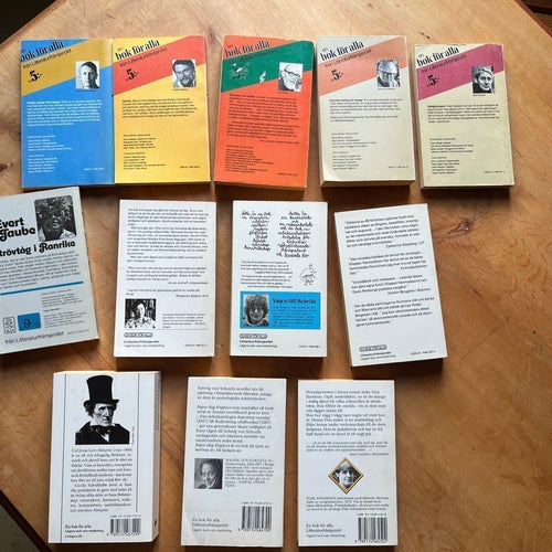 Bokpaket "En Bok För Alla" - 12 pocket; Evert Taube, Slas, m.m.