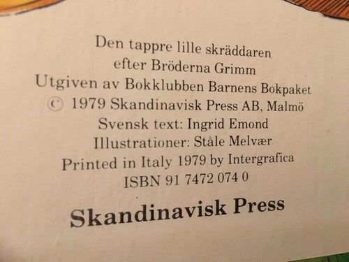 Den tappre lille skräddaren - Bokklubben Barnens bokpaket