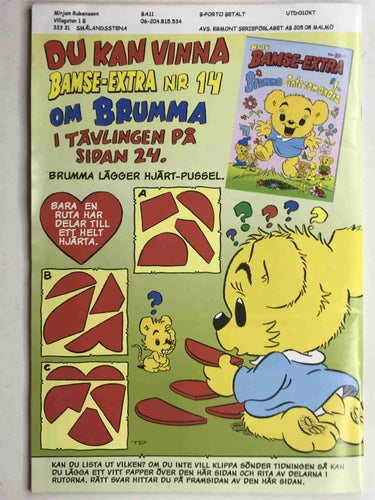Bamse - 1999:11 FN-VF med reklambilaga