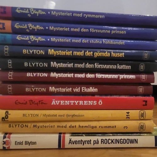 11 stycken Mysteriet böcker Enid Blyton