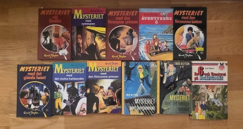 11 stycken Mysteriet böcker Enid Blyton