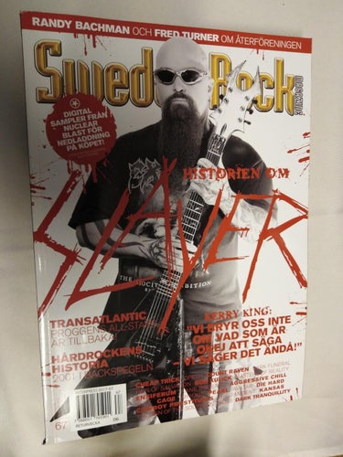 Sweden rock magazine 67 Slayer Meat Loaf Bachman Turner Transatlantic Ensiferum