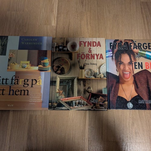 Bokpaket: Sätt färg på ditt hem, Fynda & Förnya, Fyra färger och en bild