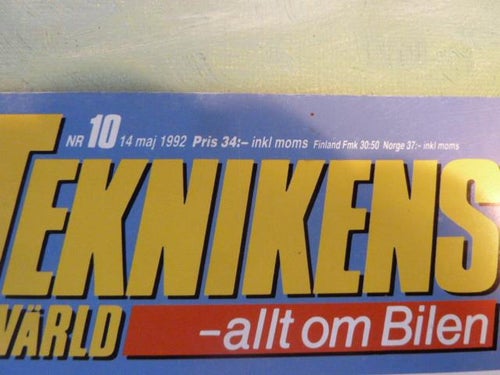 TEKNIKENS VÄRLD, 14/05 1992, NR 10,