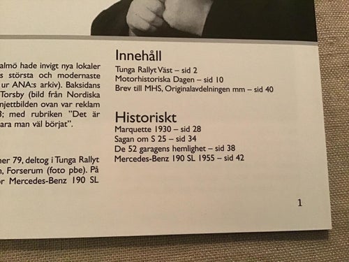 MOTORHISTORISKT MAGASIN NR 4 2005 S 25 UDDEHOLMSBOLAGET BIL,MERCEDES 190SL,