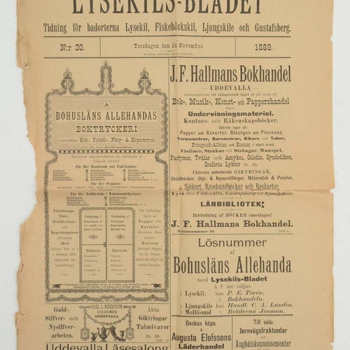 Lysekils-bladet. Tidning för badorterna Lysekil, fiskebäckskil, Ljungskile och G