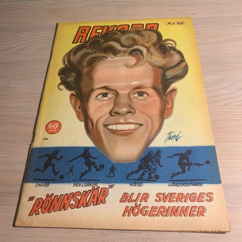 Tidningen Rekord Rekordmagasinet 1951 nr 49 - (baksidan saknas)